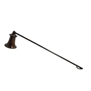 Vintage antique finish dark Metal candle snuffer Long handle